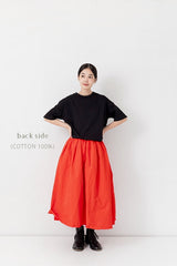 Reservable Cotton Skirt Ivory