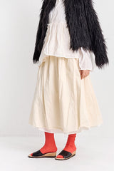 Reservable Cotton Skirt Ivory