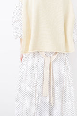 Ivory Knit Layering Vest