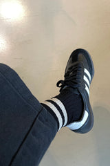 Her Varsity Sock Black