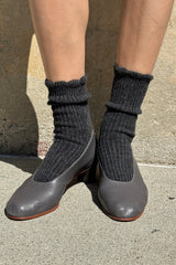 Linen Scallop Charcoal