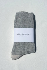 Wool Waffle Socks Stone