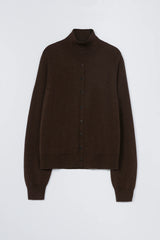 Merino Wool Buttoned Sweater Espresso