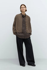 Merino Wool Cardigan Taupe