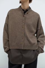 Merino Wool Cardigan Taupe