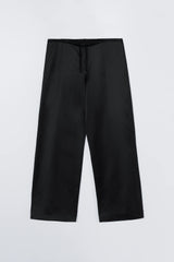 Satin Relaxed Pant Black