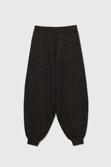 Flecked Cotton Pants Brown