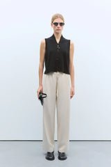 Merino Wool Waistcoat Black