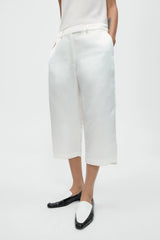 Low Rise Satin Capri Pants