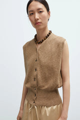 Flecked Cotton Waistcoat Copal