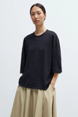 Merino Wool Oversized Tee Anthracite