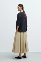 Merino Wool Oversized Tee Anthracite