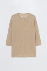 Merino Wool Oversized Tee Beige