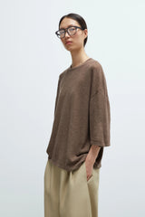 Merino Wool Oversized Tee Deep Taupe