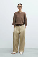 Merino Wool Oversized Tee Deep Taupe