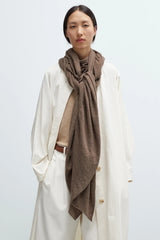 Merino Wool Shawl Taupe