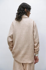 Melange Oversized Linen Blazer
