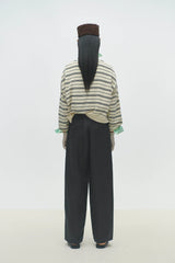 Linen Pants With Lace Black