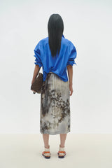 Printed Long Skirt With Lace