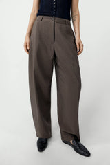 Silk Barrel Pants Taupe
