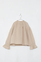 Brown Navy Dot Blouse