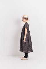 Brown Navy Dot Dress
