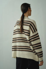 Baby Alpaca Multi Stripe Cardigan