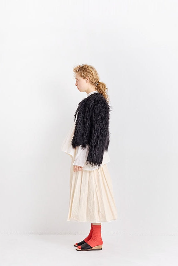 Reservable Cotton Skirt Ivory