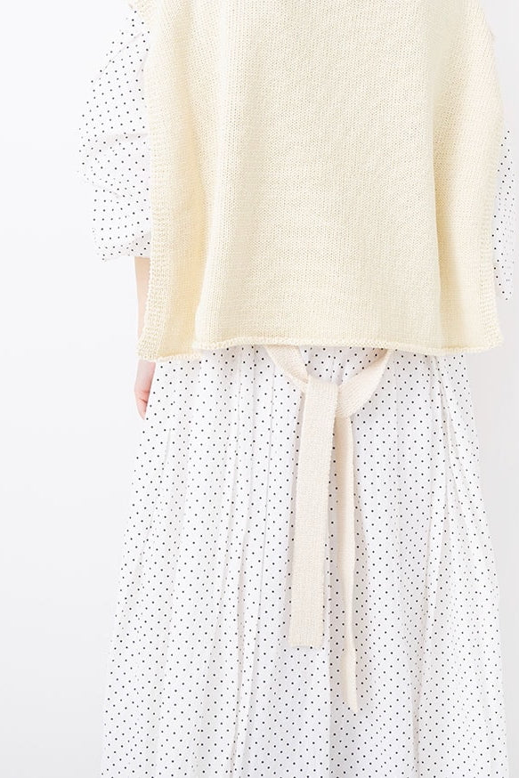 Ivory Knit Layering Vest