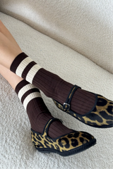 Her Varsity Socks Espresso