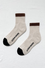 Colour Blocked Girlfriend Socks Black/Coffee