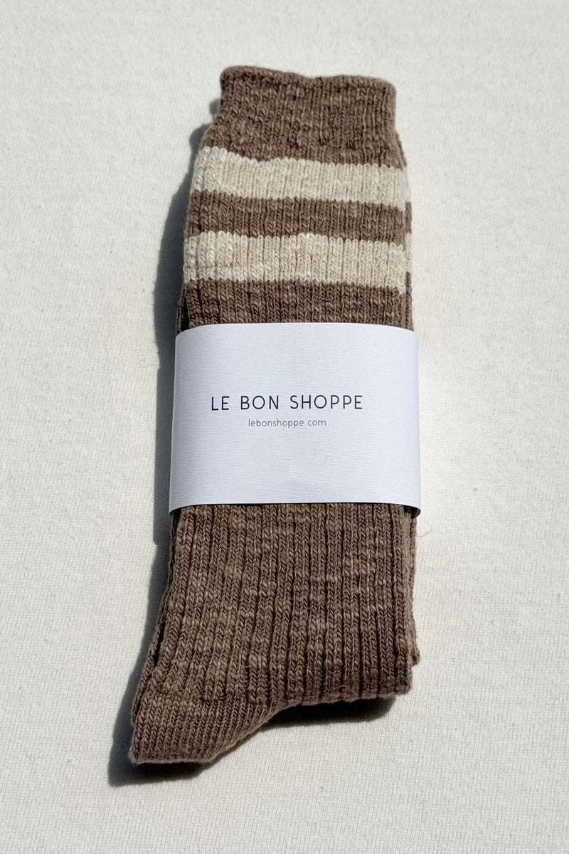 Cottage Varsity Socks Flax