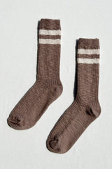 Cottage Varsity Socks Flax