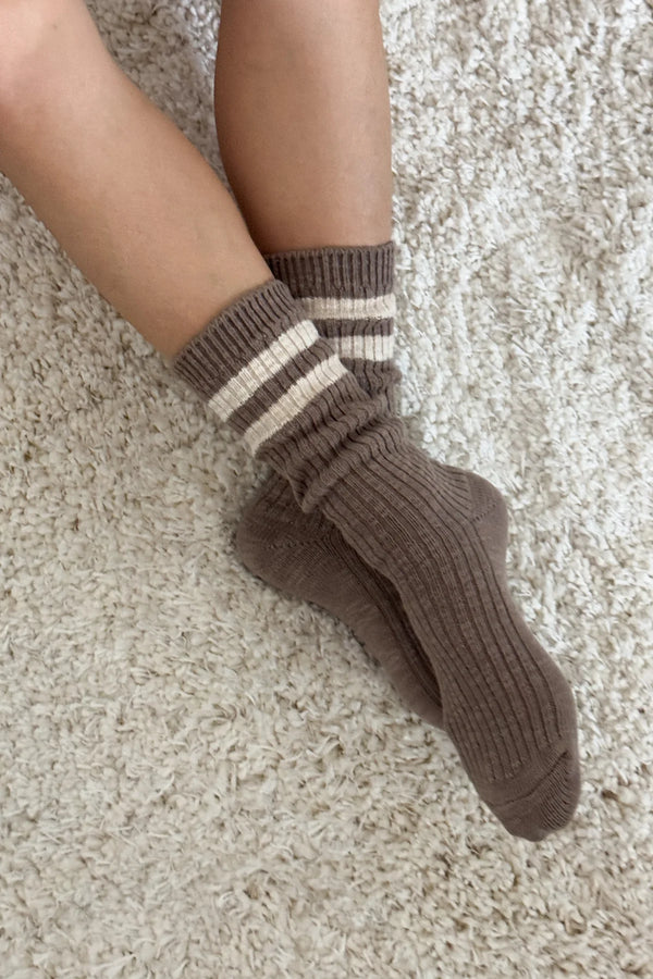 Cottage Varsity Socks Flax