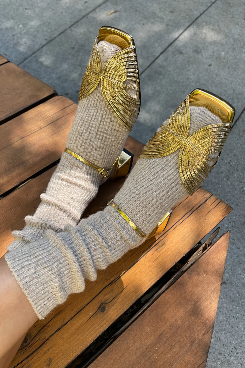 Winter Sparkle Socks Champange