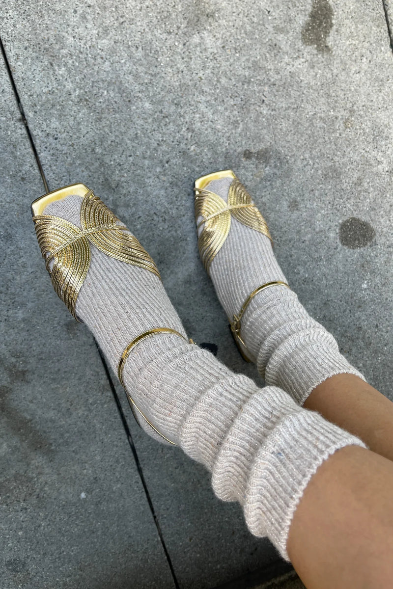 Winter Sparkle Socks Champange