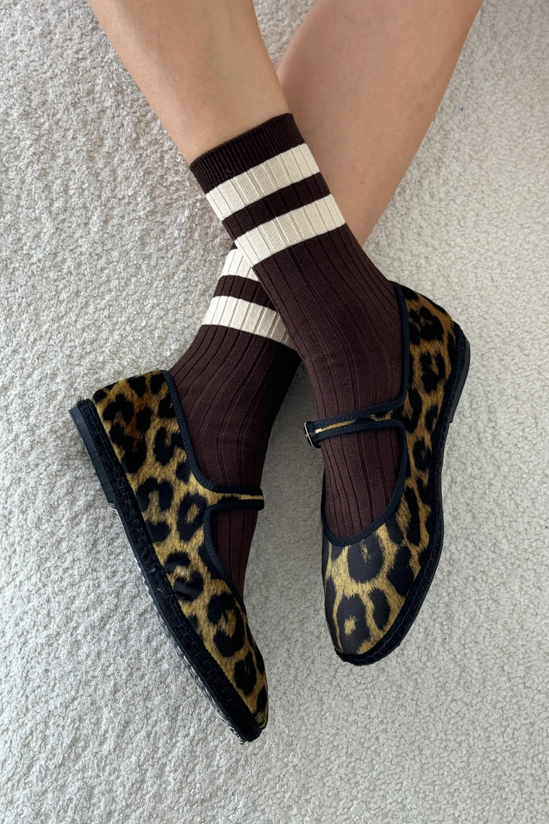 Her Varsity Socks Espresso