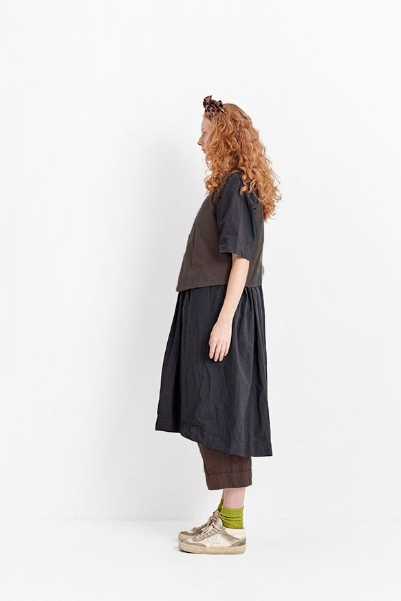 Dark Brown Button Up Vest