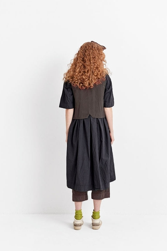 Dark Brown Button Up Vest