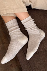 Wool Waffle Socks Oatmeal