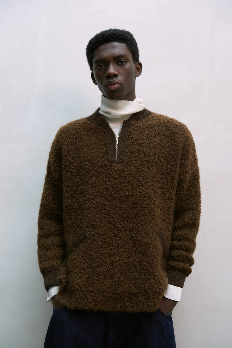 Wool & Mohair Polo Sweater Tierra