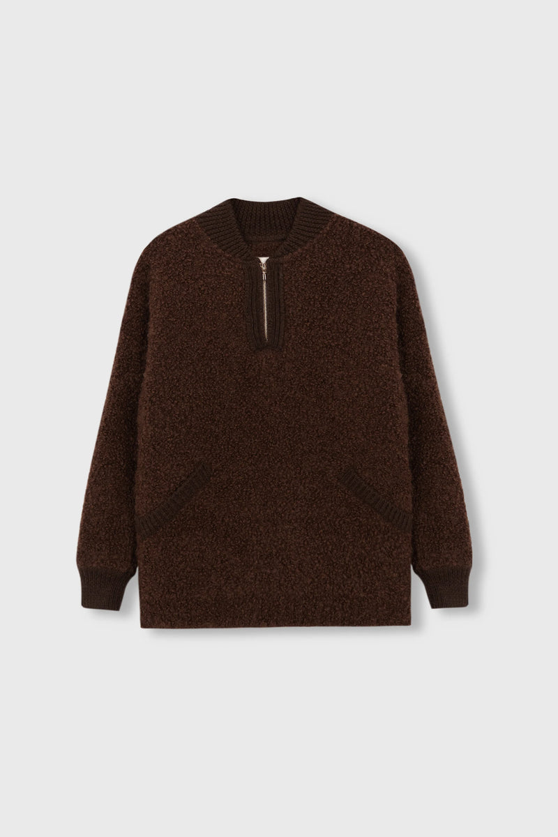 Wool & Mohair Polo Sweater Tierra