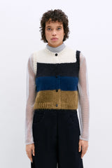 Alpaca and Mohair Striped Waistcoat