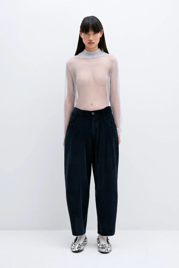 Corduroy Baggy Pants Navy