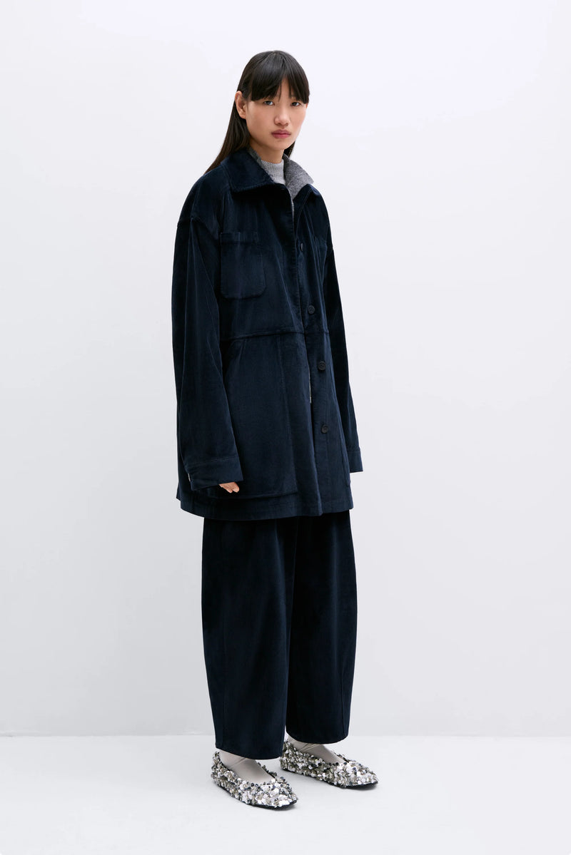 Corduroy Baggy Pants Navy