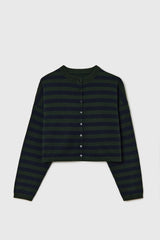 Merino Wool Striped Cardigan