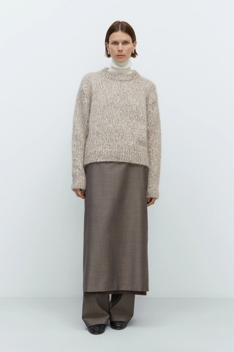 Chunky Sweater Beige Melange