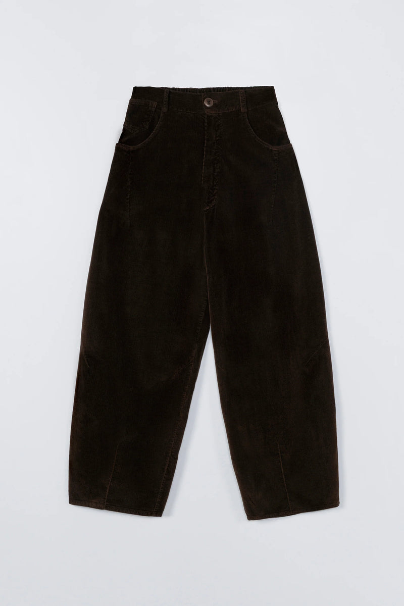 Corduroy Baggy Pants Brown