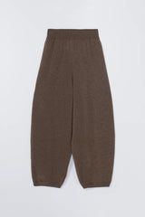 Merino Wool Curved Pants Taupe