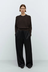 Satin Relaxed Pant Black